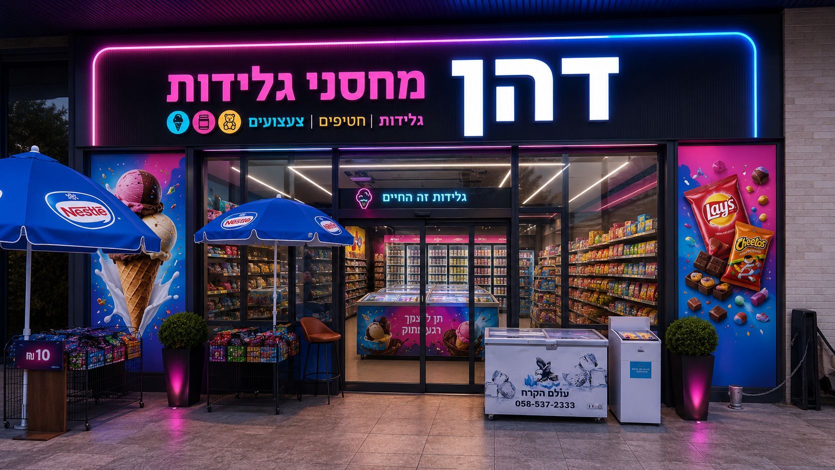 חזית דהן מחסני גלידות
